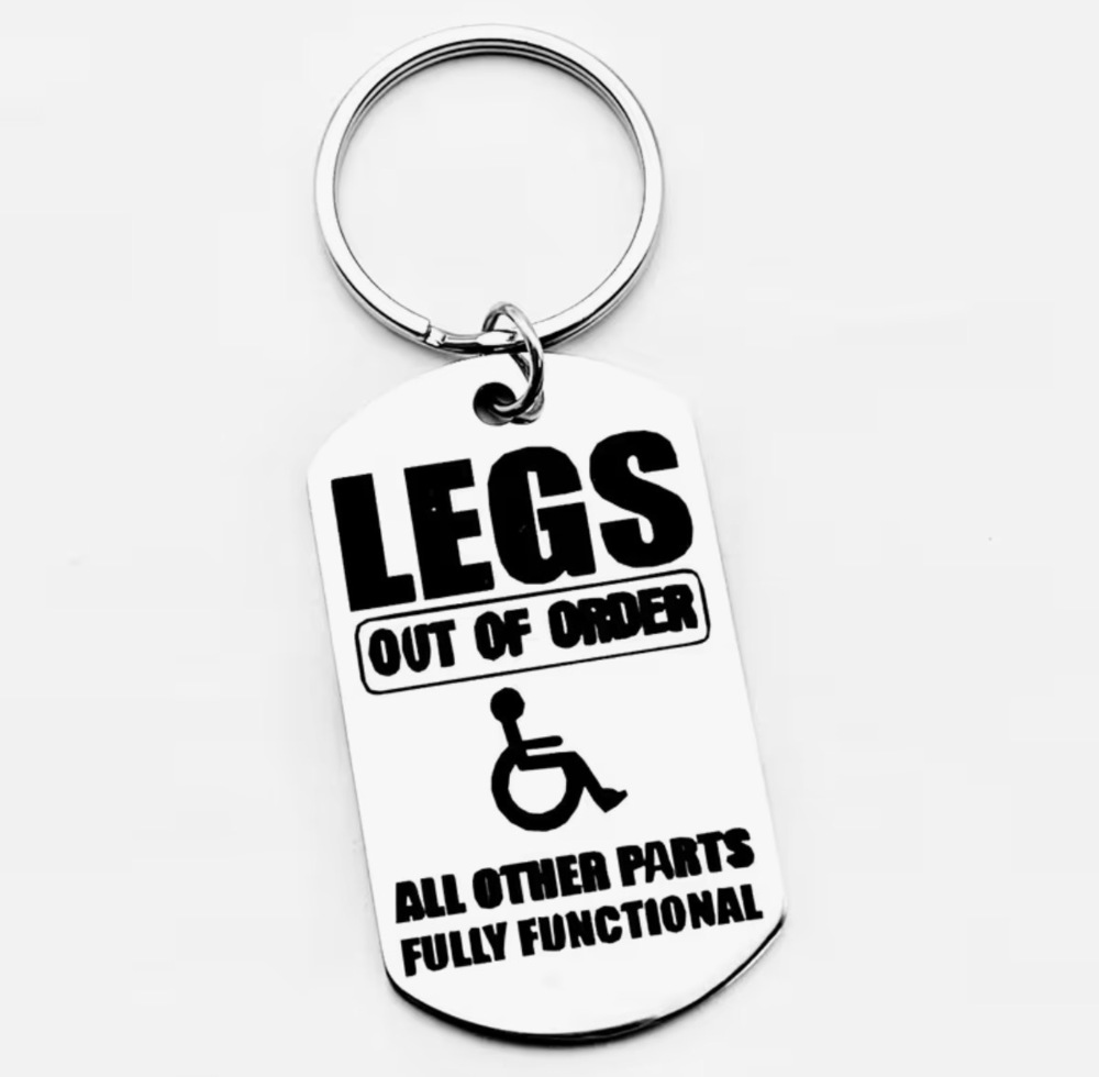 3/$25 Legs Out Of Order, All Other Parts Fully Functional Stainless Keychain NEW